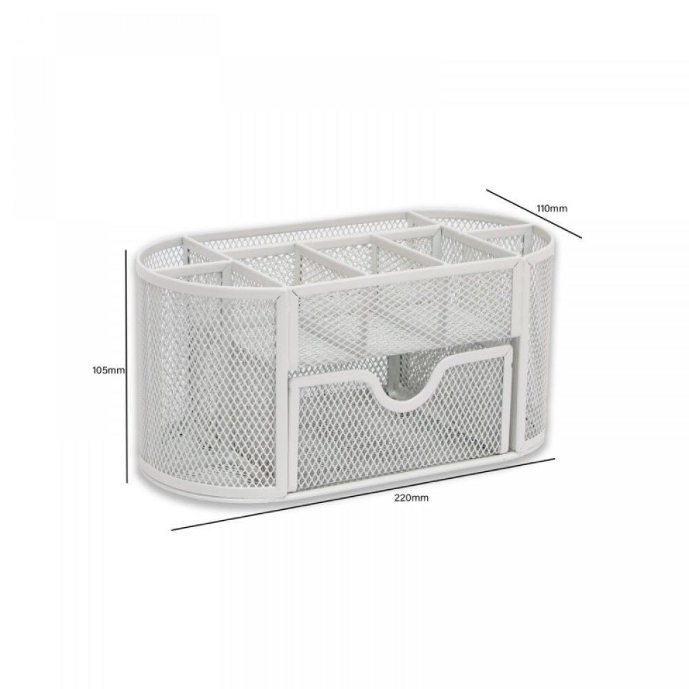 OSCO Wire White Desk Organizer