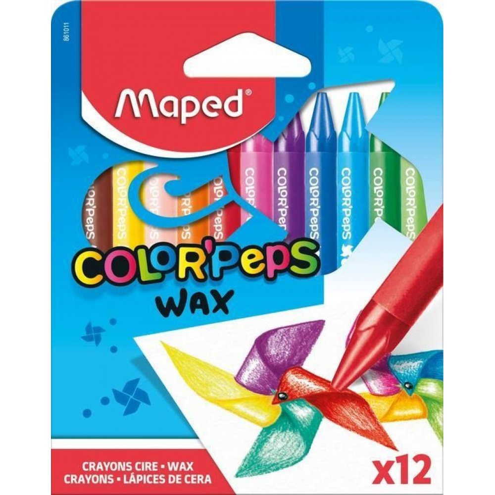 Maped Κηρομπογιές Color Peps Wax 12 Χρώματα
