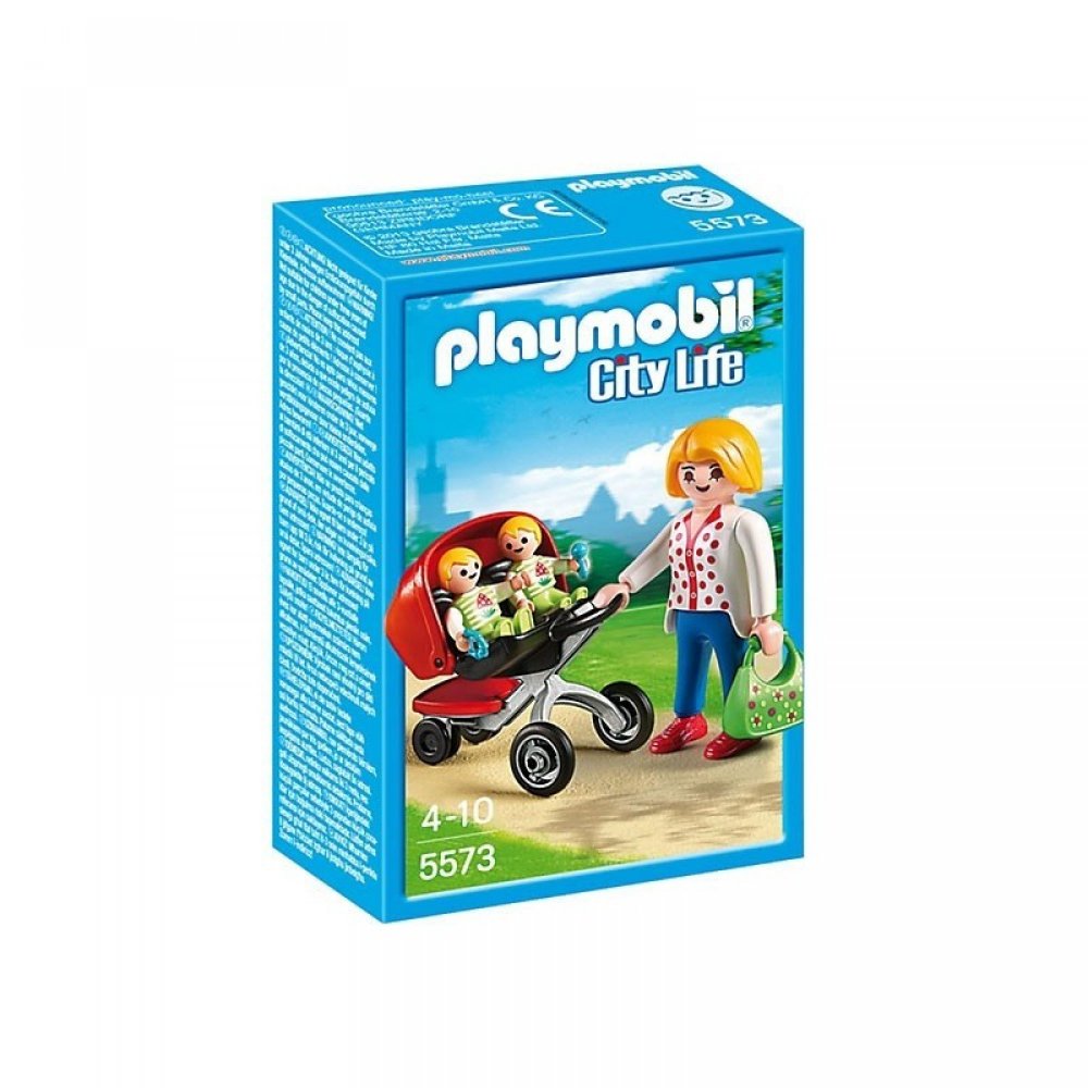 Playmobil City Life Mom with twins and stroller