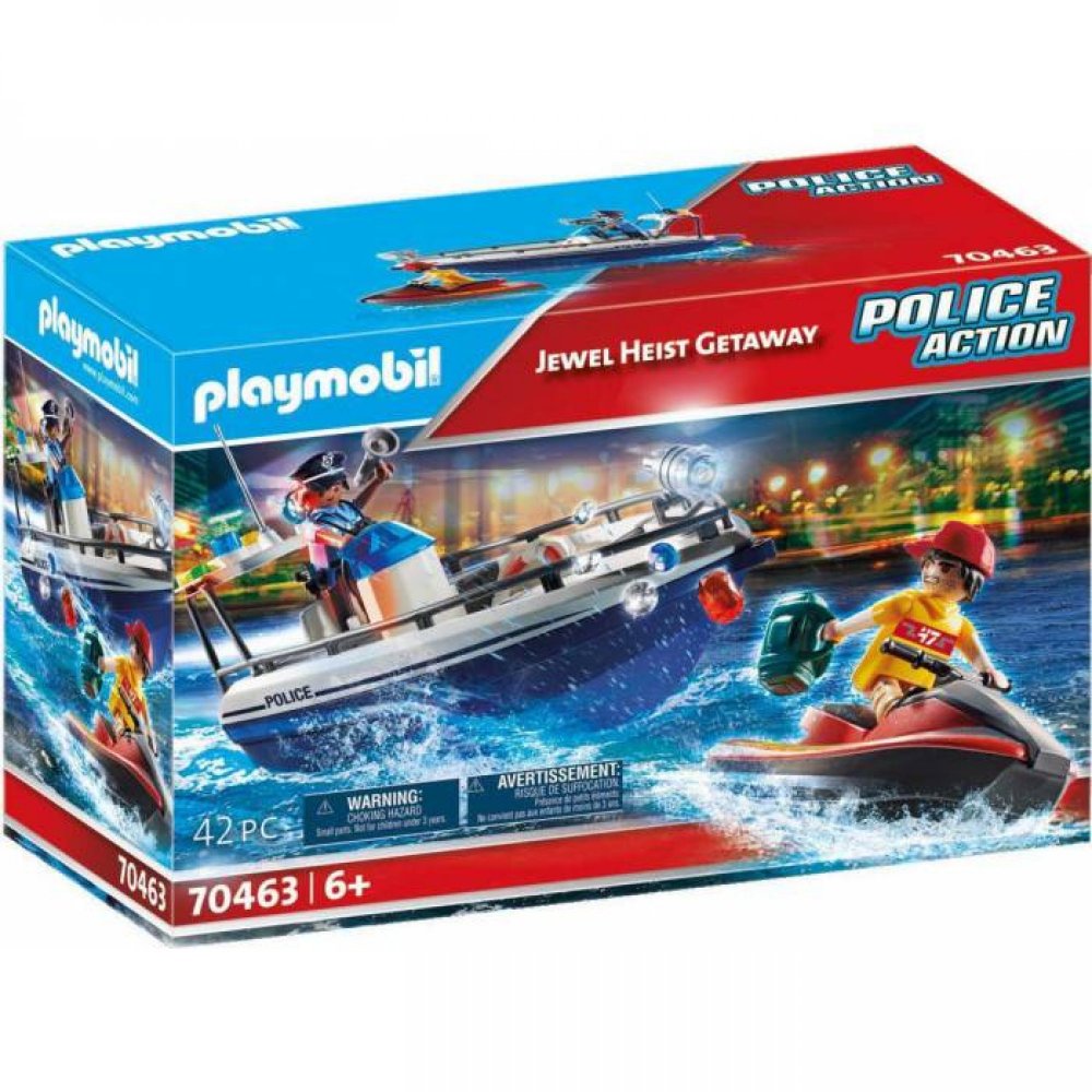 Playmobil Αστυνομικό Ταχύπλοο Και Ληστής Με Jet Ski