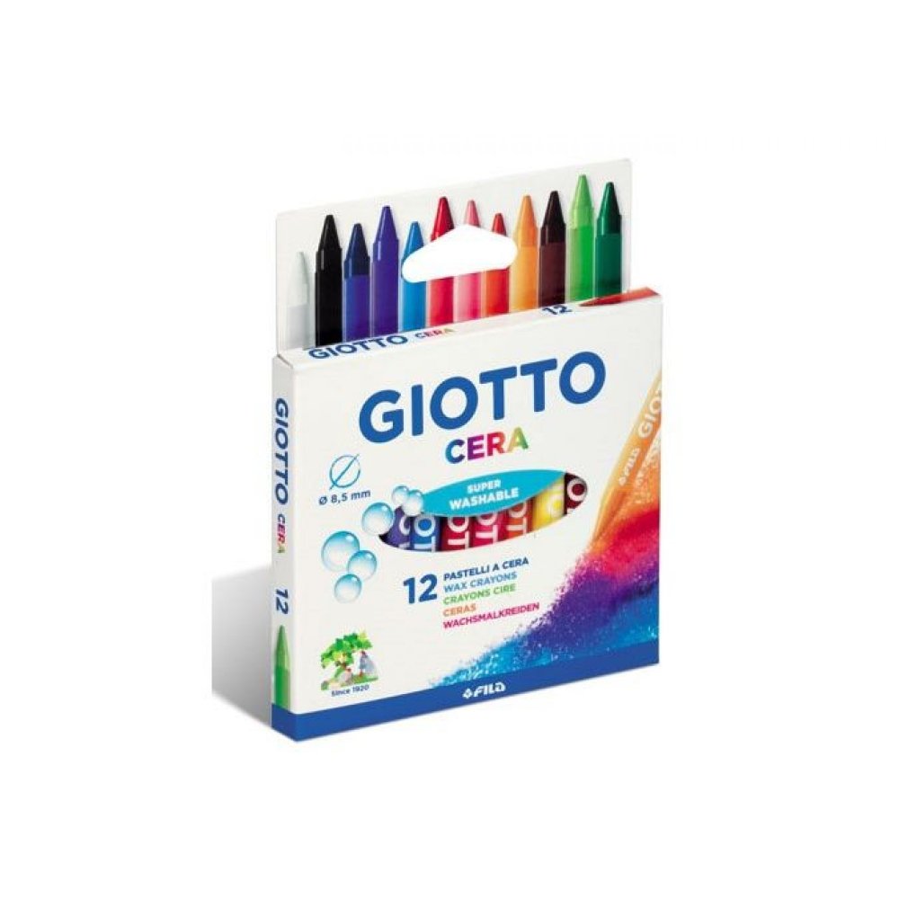 GIOTTO CERA crayons set of 12 pieces