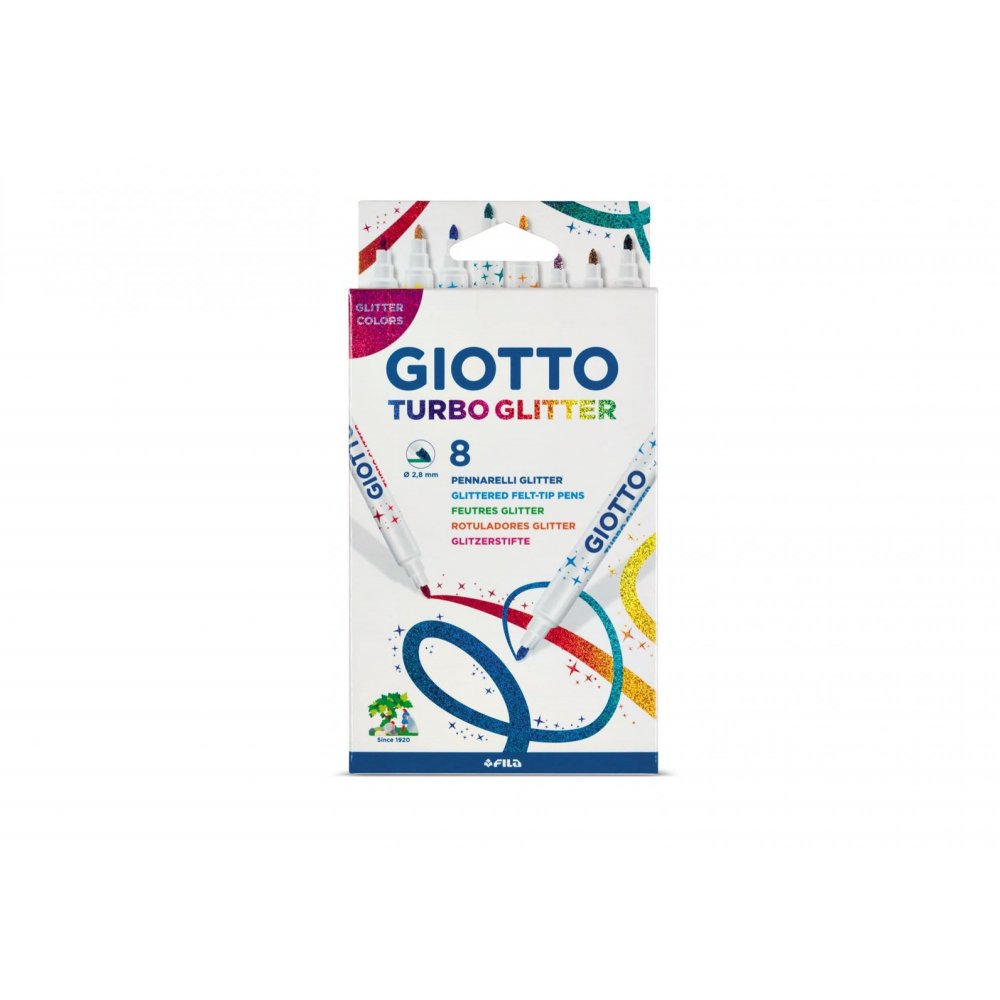 Μαρκαδόροι Giotto Turbo Glitter 8 Τεμάχια