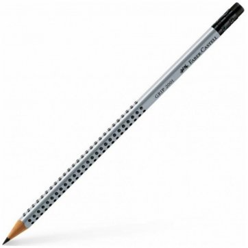 Faber-Castell Faber-Castell Grip 2001 HB Pencil With Gray Eraser
